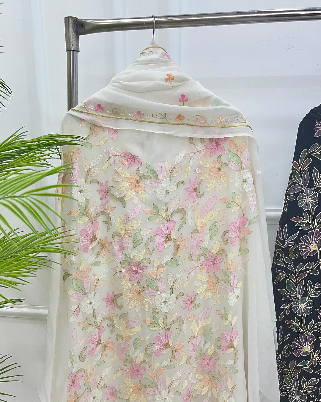 EXQUISITE PARSI GARA RESHAM PURE GEORGETTE