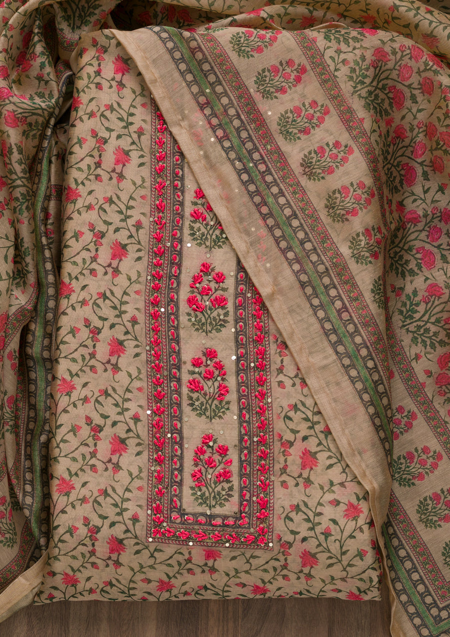 PRINTED CHANDERI