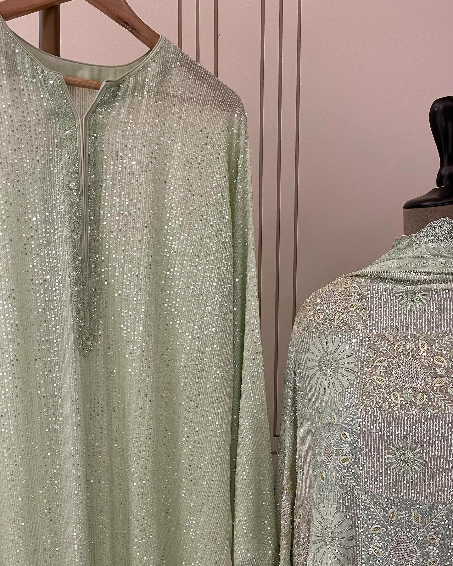 PURE GEORGETTE HAND WORKED LUXURY