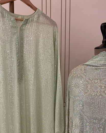 PURE GEORGETTE HAND WORKED LUXURY