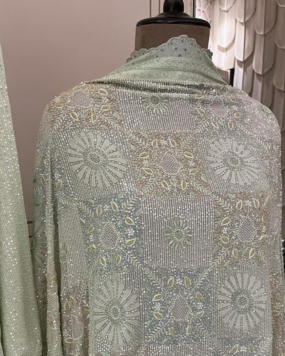 PURE GEORGETTE HAND WORKED LUXURY