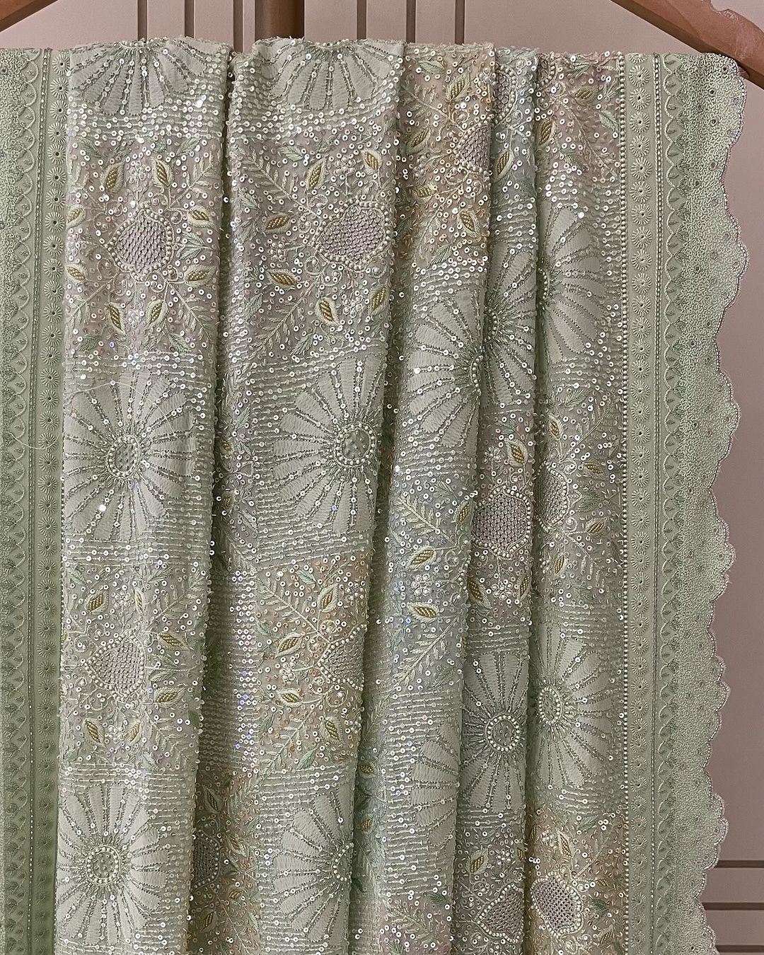 PURE GEORGETTE HAND WORKED LUXURY