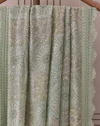 PURE GEORGETTE HAND WORKED LUXURY