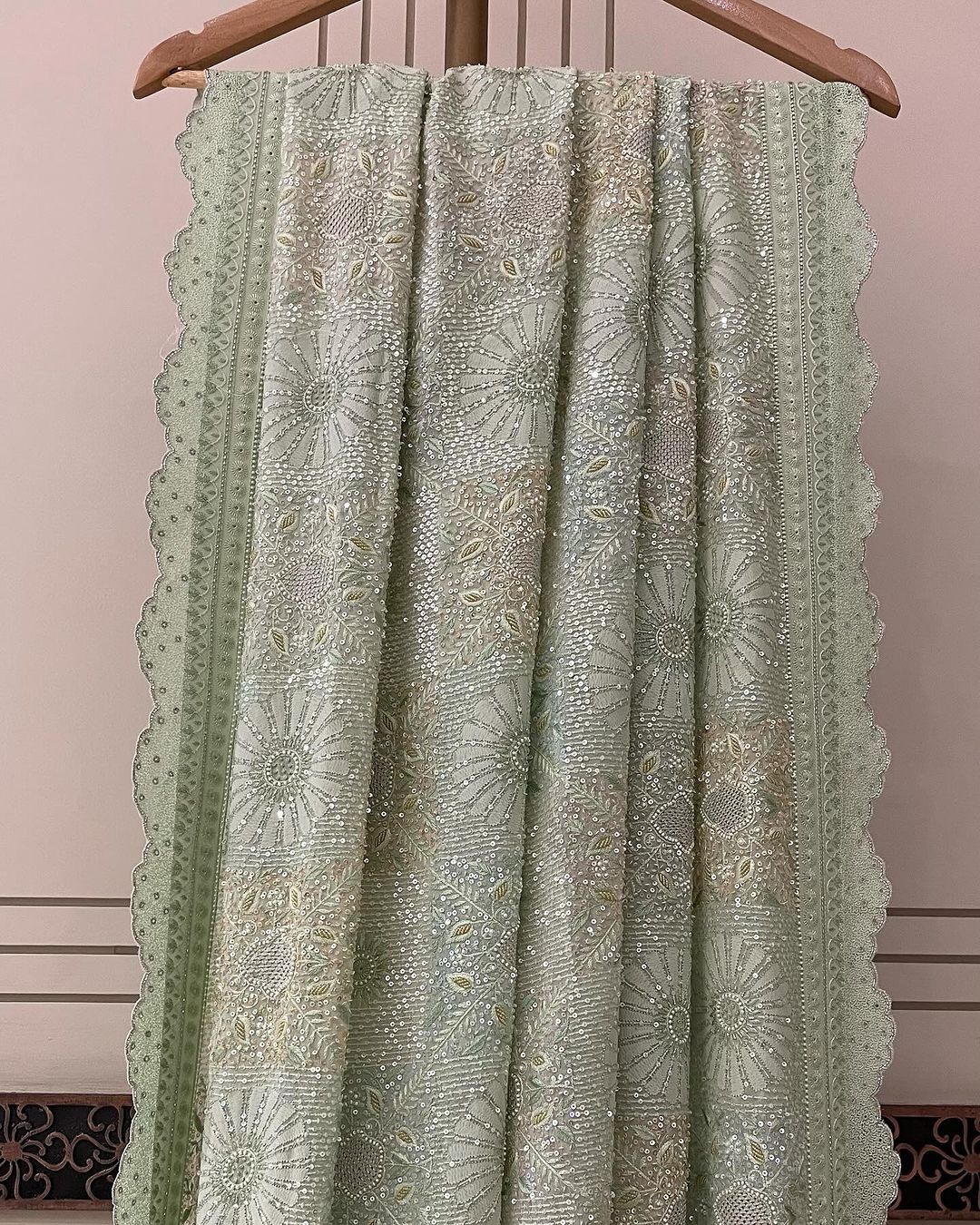PURE GEORGETTE HAND WORKED LUXURY