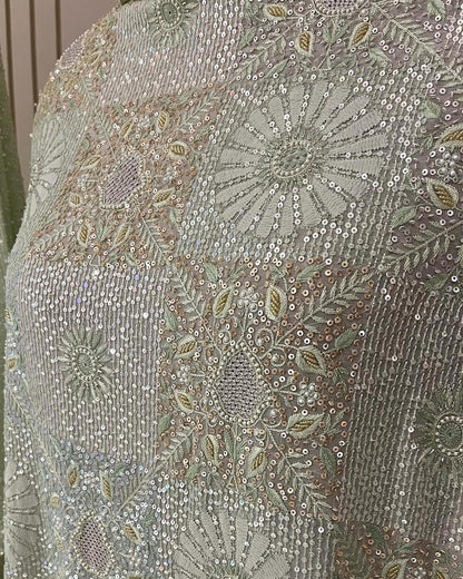 PURE GEORGETTE HAND WORKED LUXURY