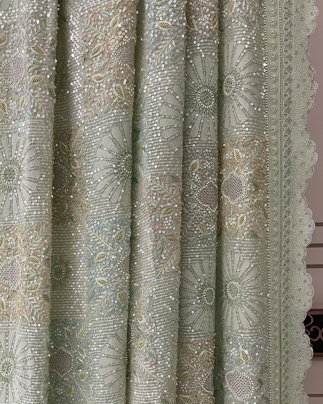 PURE GEORGETTE HAND WORKED LUXURY