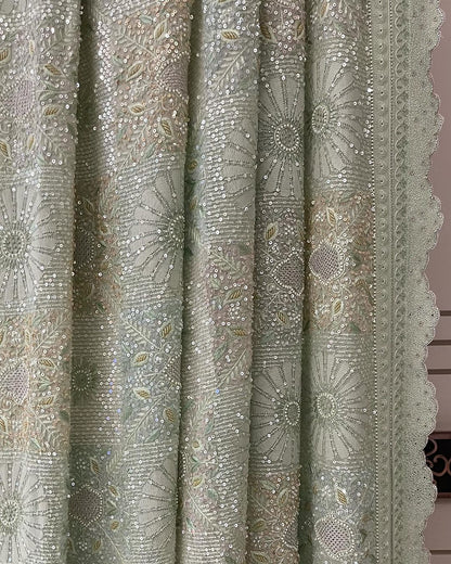 PURE GEORGETTE HAND WORKED LUXURY