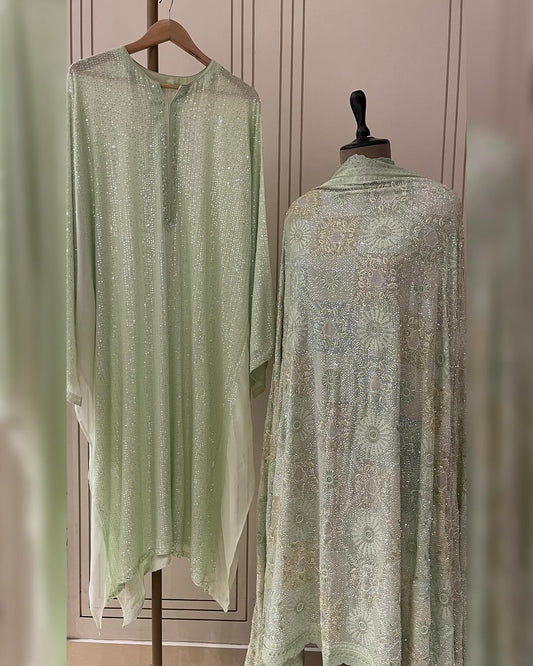 PURE GEORGETTE HAND WORKED LUXURY