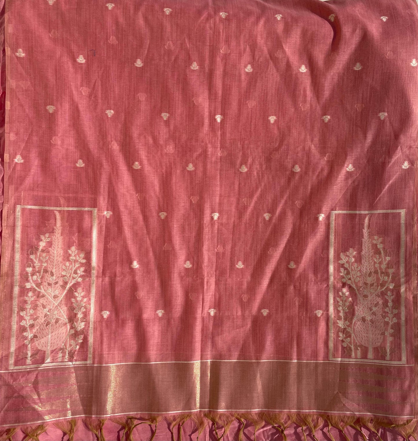 Banarsi Embroidered Khadi Chanderi