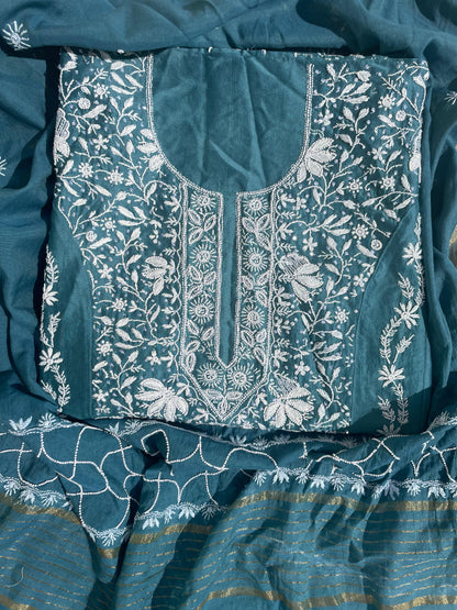 *LUCKNOWI CHIKANKARI ANARKALI*